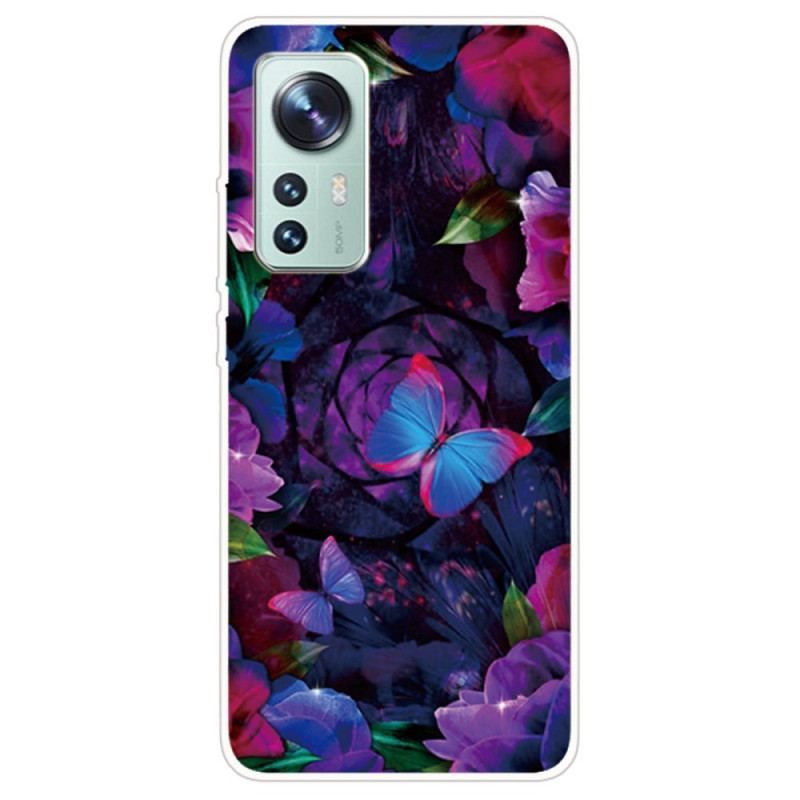 Coque Xiaomi 12 Pro Silicone Papillons