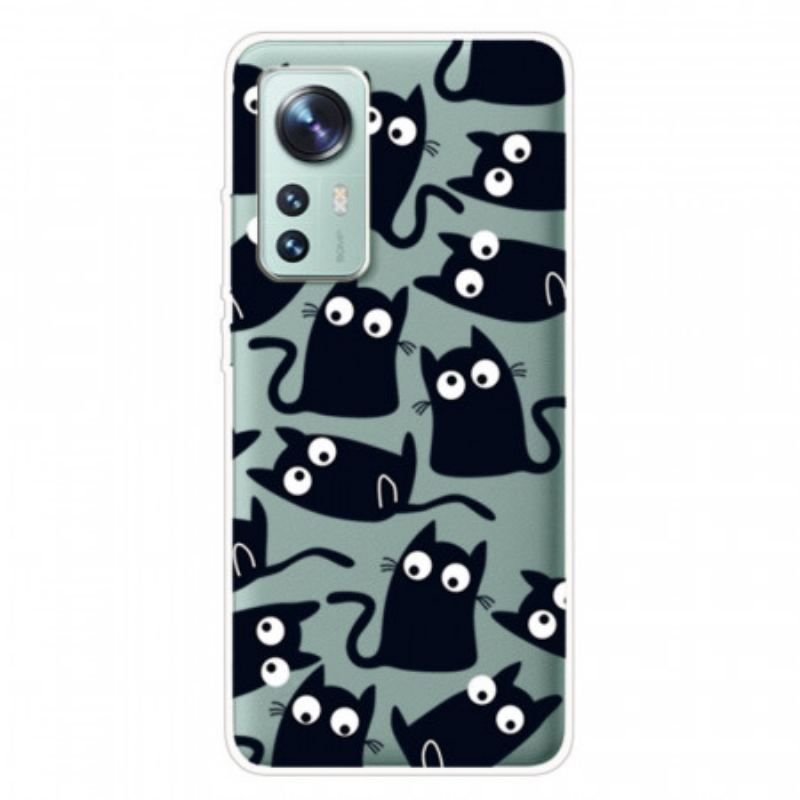 Coque Xiaomi 12 Pro Silicone Petits Chats