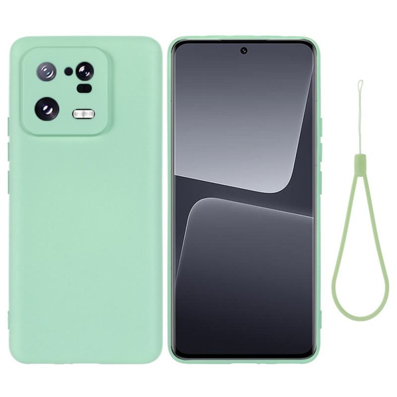 Coque Xiaomi 13 Pro Silicone Liquide avec Lanière