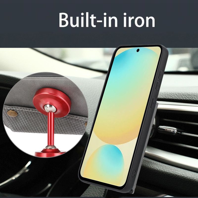 Coque Xiaomi 15 Effet Cuir avec Porte-cartes et Support