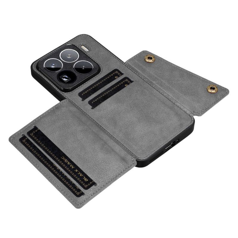 Coque Xiaomi 15 Pro Effet Cuir Porte-Cartes
