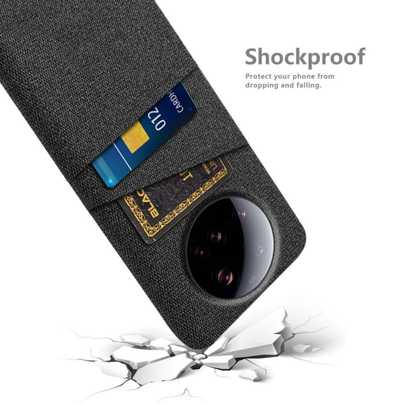 Coque Xiaomi 15 Ultra Tissu Double Porte-Cartes