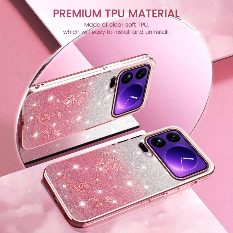 Coque Xiaomi 17 Pro Fleurs et Strass
