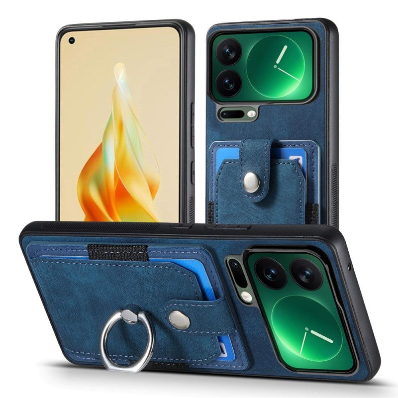 Coque Xiaomi 17 Pro Max Porte-Cartes et Anneau-Support