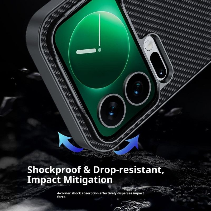 Coque Xiaomi 17 Pro Texture Fibre Carbone