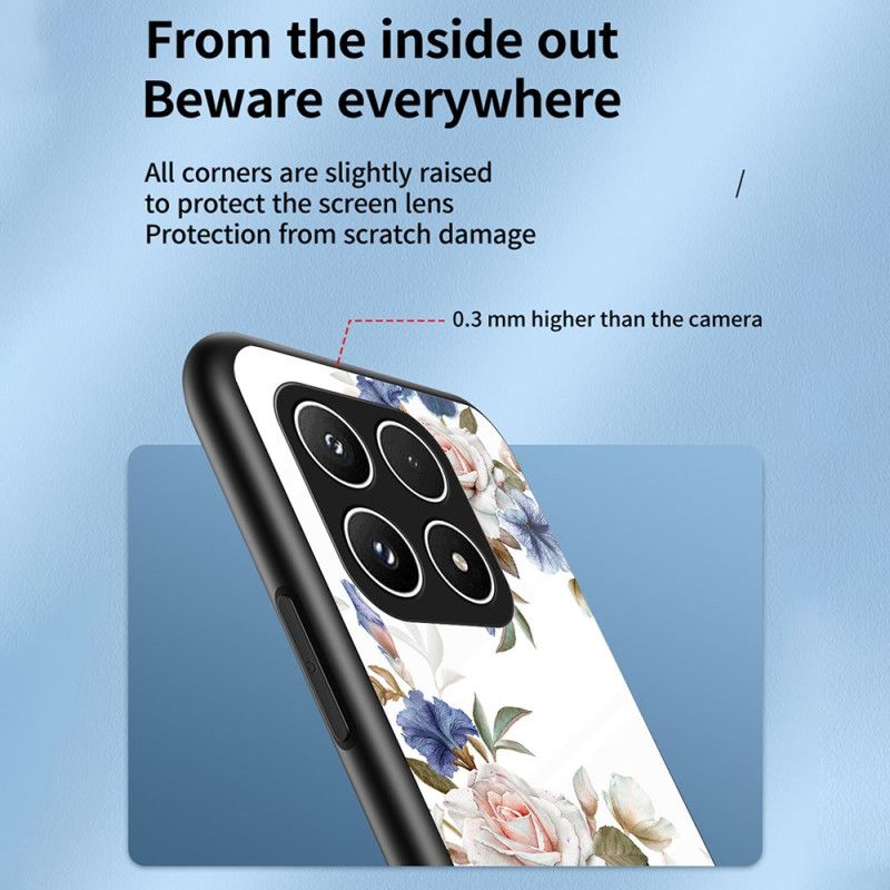 Coque Xiaomi 17 Verre Trempé Motif Floral