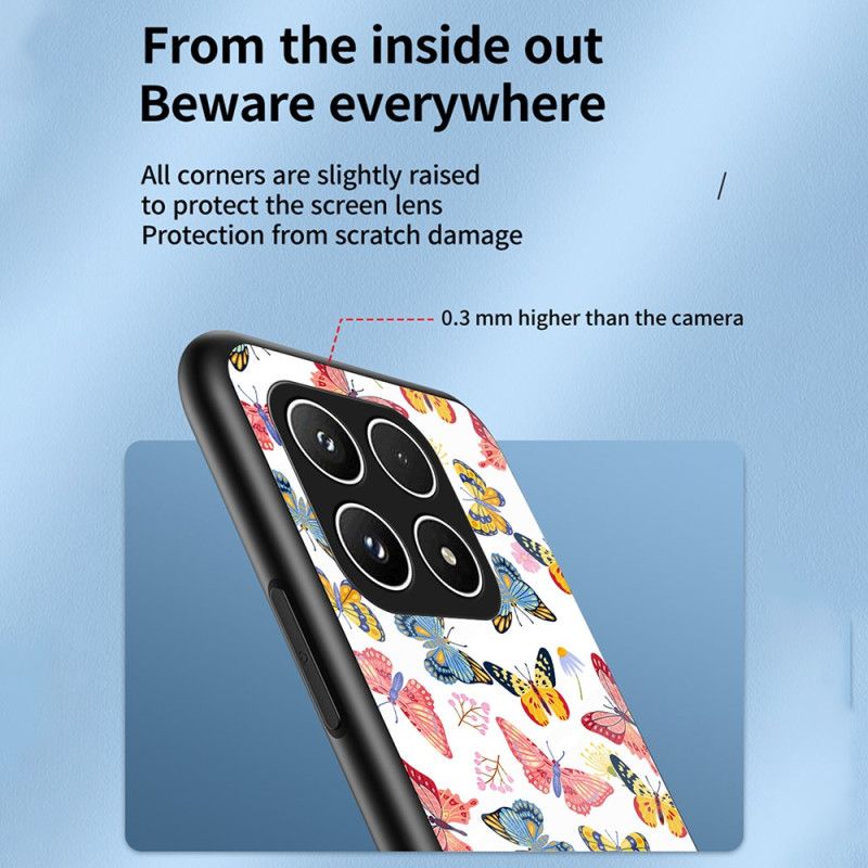 Coque Xiaomi 17 Verre Trempé Motif Papillons