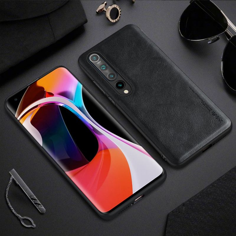 Coque Xiaomi Mi 10 Effet Cuir Vintage