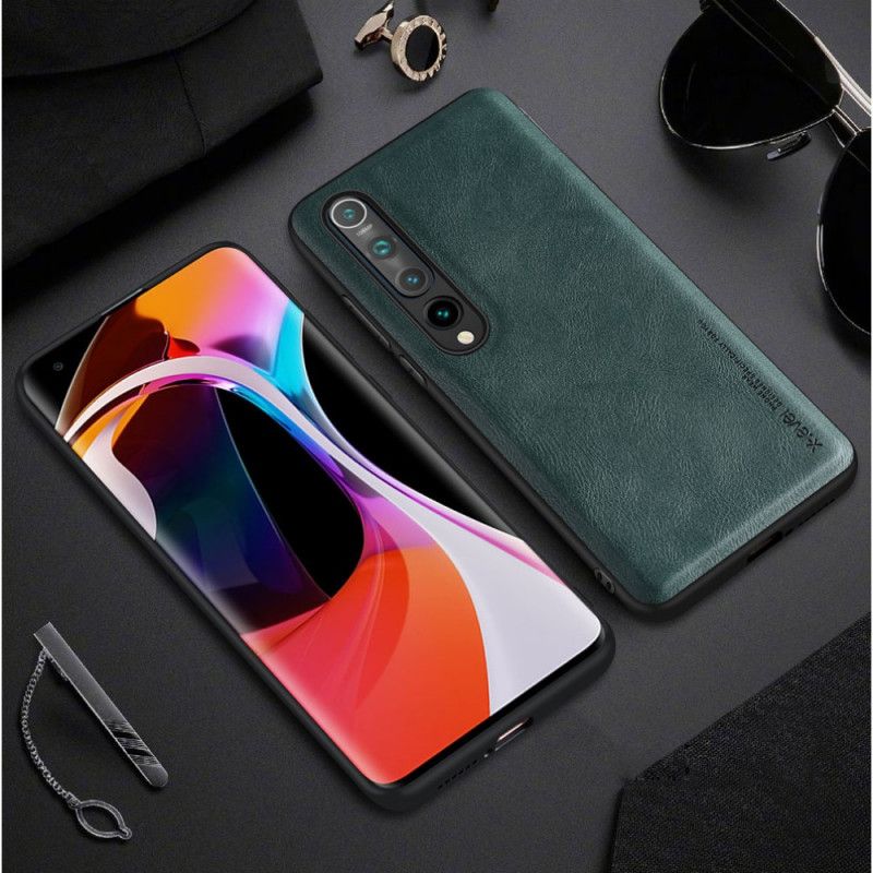 Coque Xiaomi Mi 10 Effet Cuir Vintage