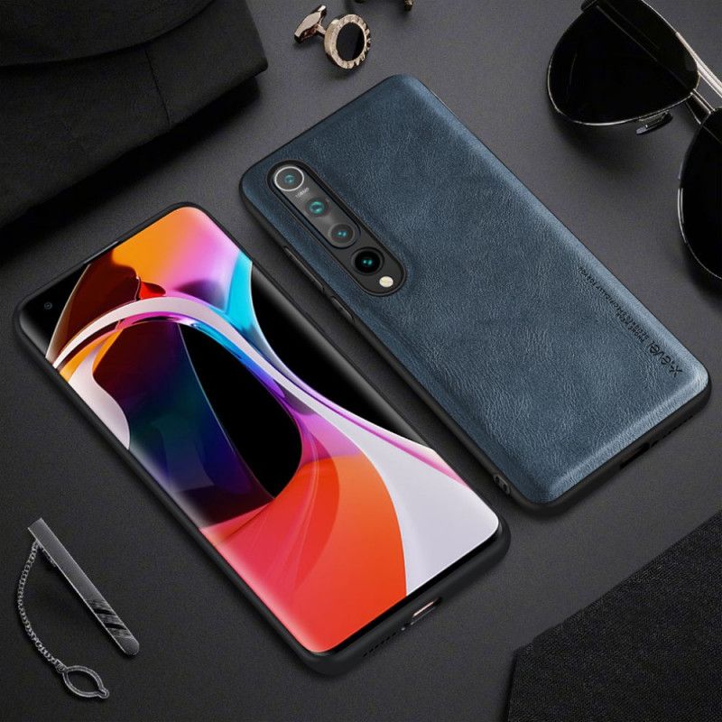 Coque Xiaomi Mi 10 Effet Cuir Vintage