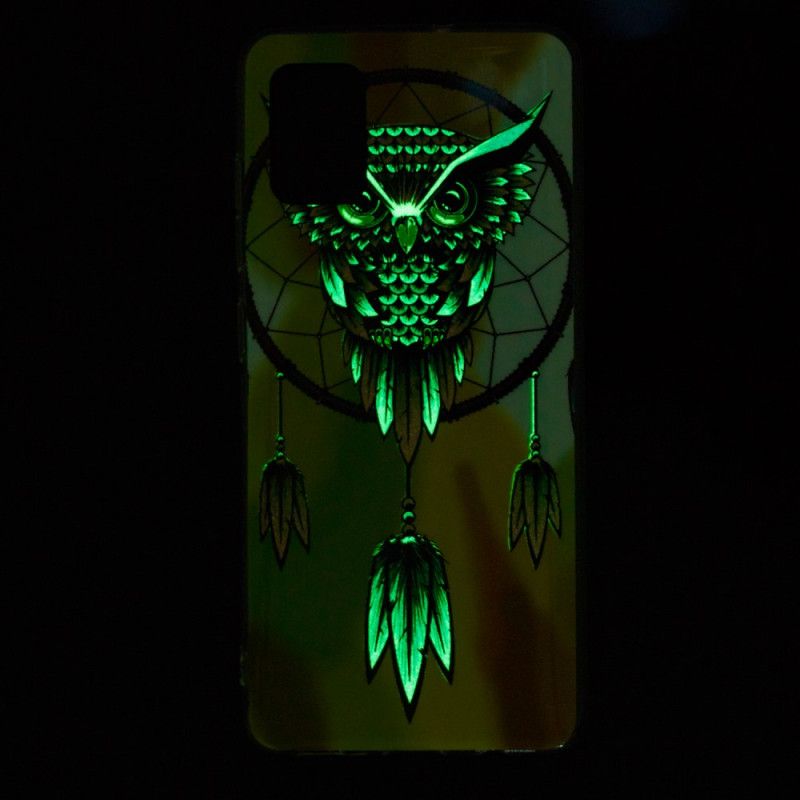 Coque Xiaomi Mi 10 Lite Attrape Rêves Hibou Fluorescente