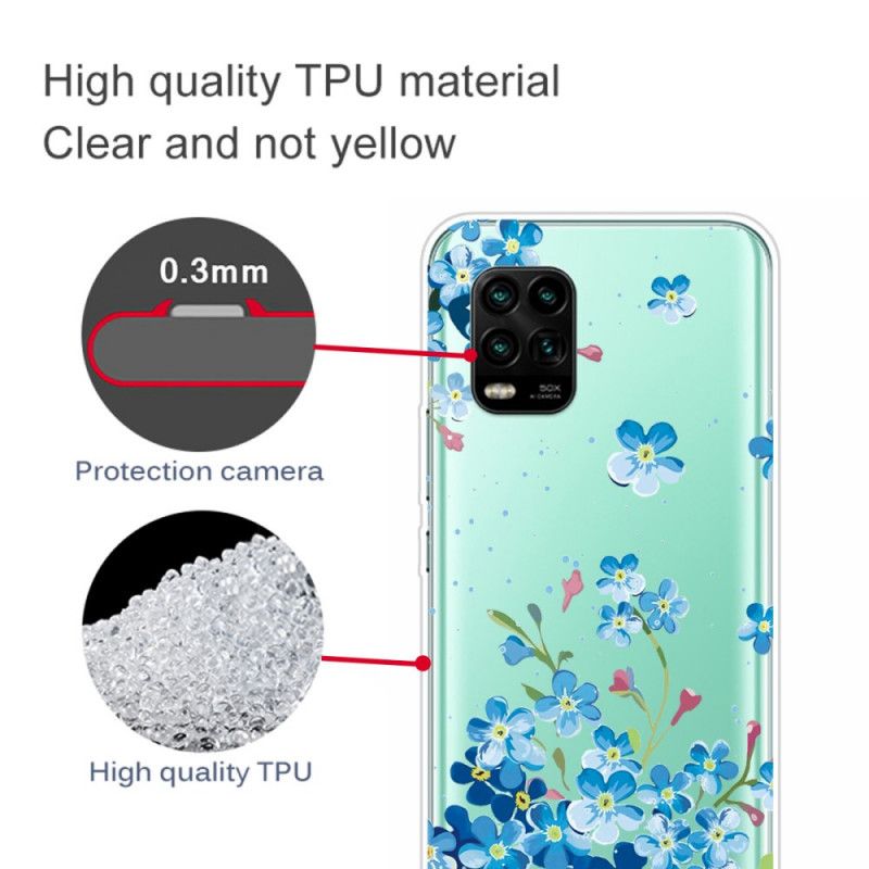 Coque Xiaomi Mi 10 Lite Bouquet De Fleurs Bleues