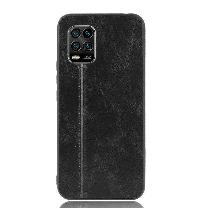 Coque Xiaomi Mi 10 Lite Effet Cuir Couture