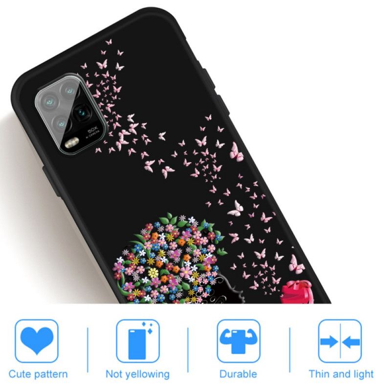 Coque Xiaomi Mi 10 Lite Femme À La Tête Fleurie