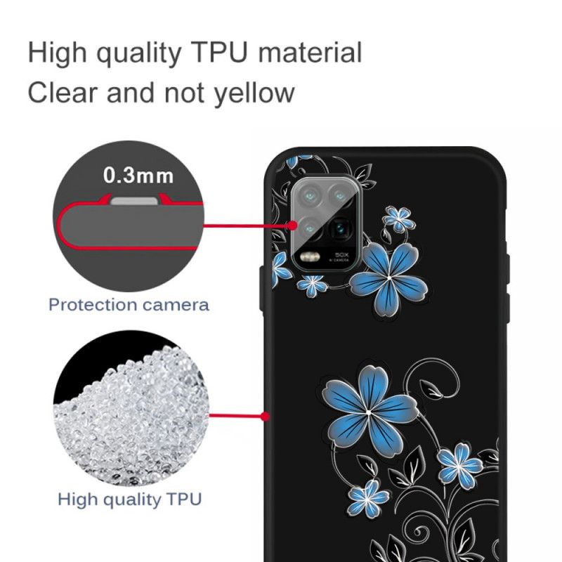 Coque Xiaomi Mi 10 Lite Fleurs Bleues