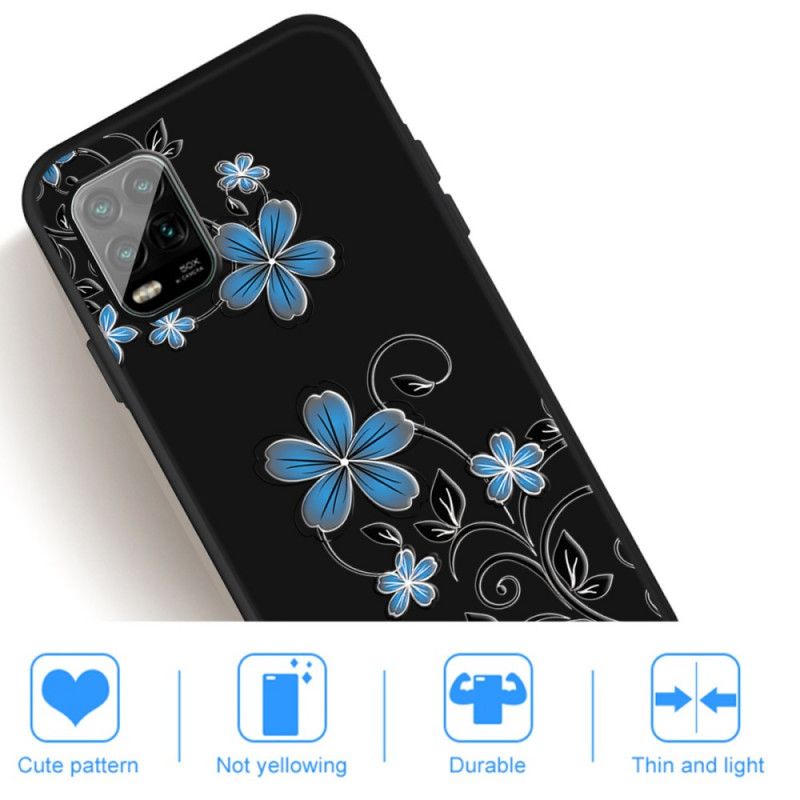 Coque Xiaomi Mi 10 Lite Fleurs Bleues