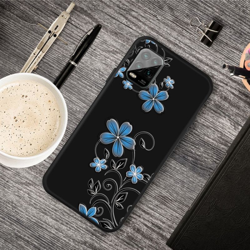 Coque Xiaomi Mi 10 Lite Fleurs Bleues