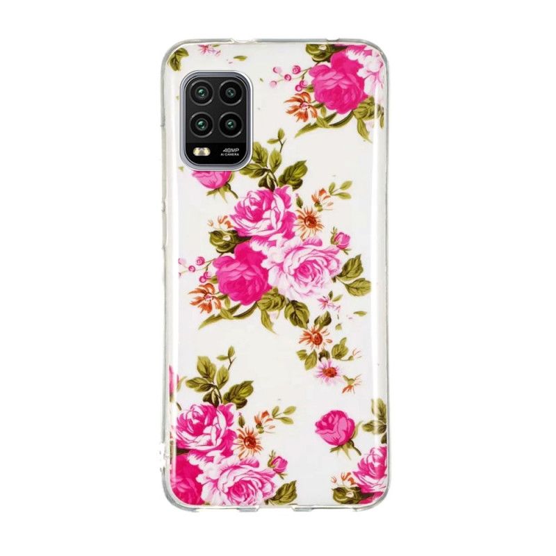 Coque Xiaomi Mi 10 Lite Fleurs Liberty Fluorescente