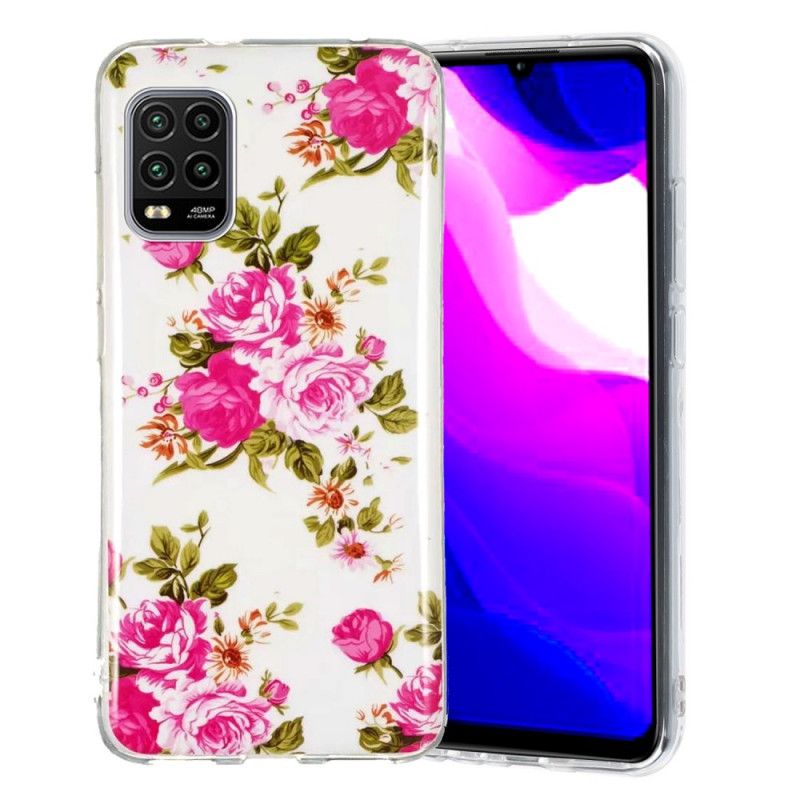 Coque Xiaomi Mi 10 Lite Fleurs Liberty Fluorescente