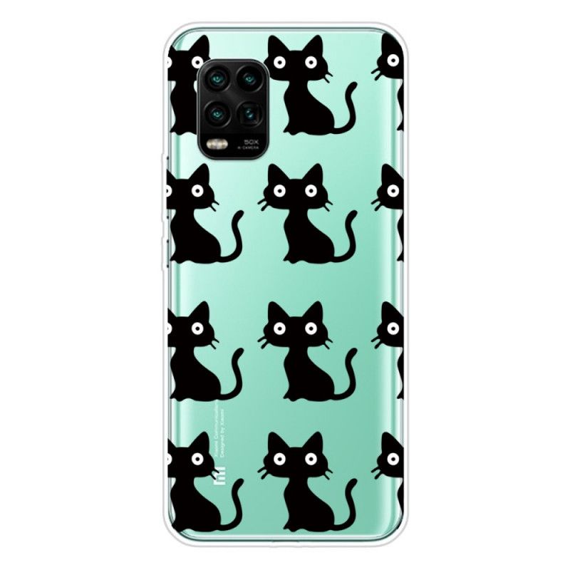 Coque Xiaomi Mi 10 Lite Multiples Chats Noirs