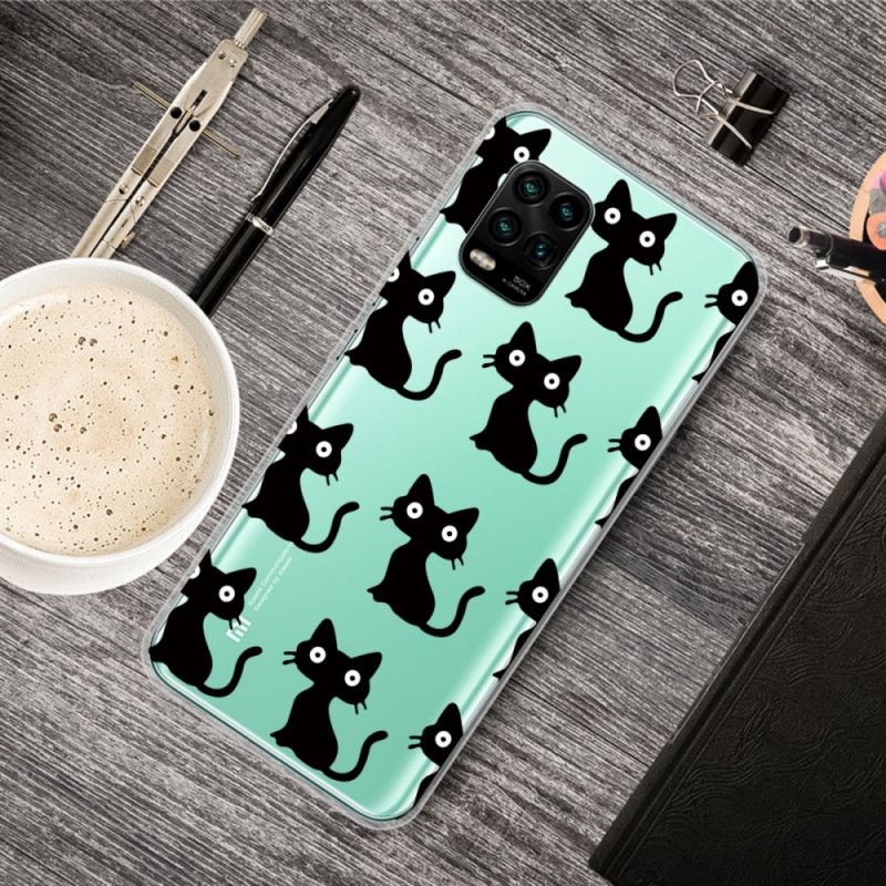 Coque Xiaomi Mi 10 Lite Multiples Chats Noirs