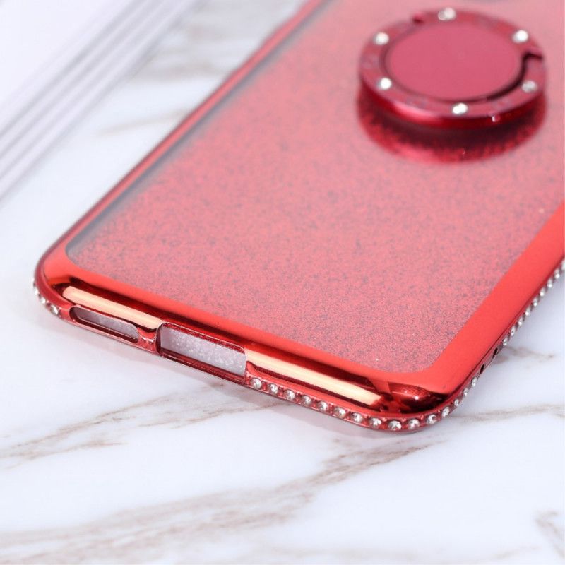 Coque Xiaomi Mi 10 Lite Paillettes Et Diamants Anneau-support