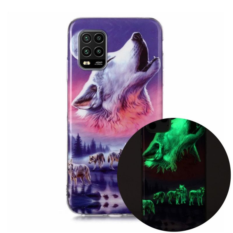 Coque Xiaomi Mi 10 Lite Série Loup Fluorescente