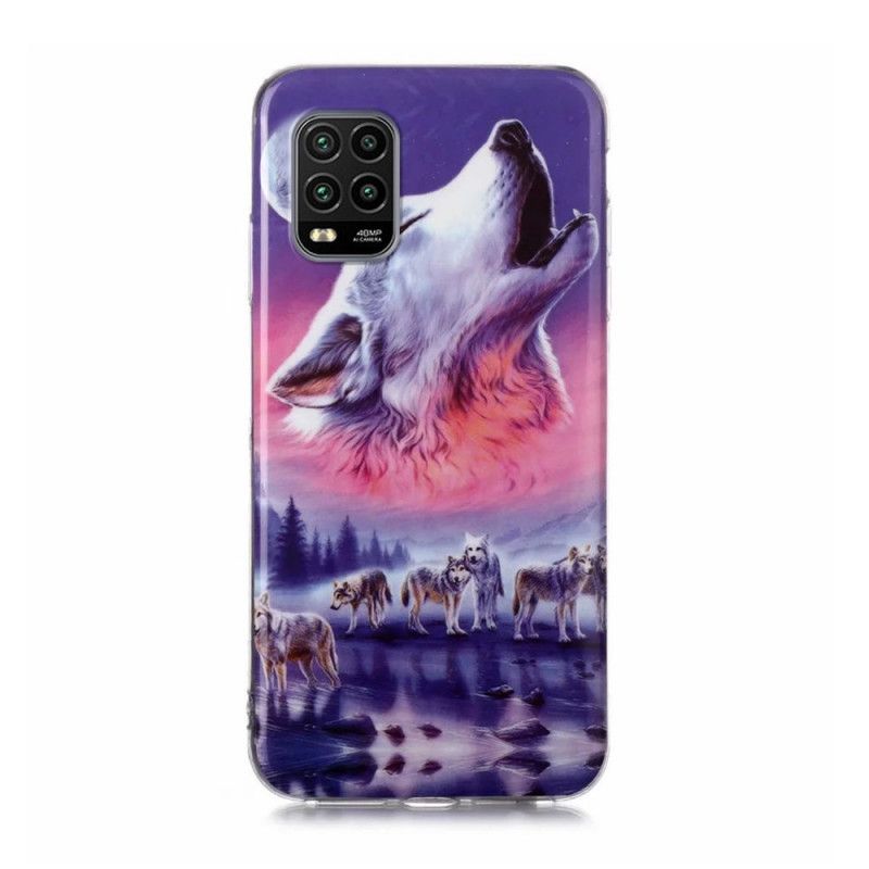 Coque Xiaomi Mi 10 Lite Série Loup Fluorescente