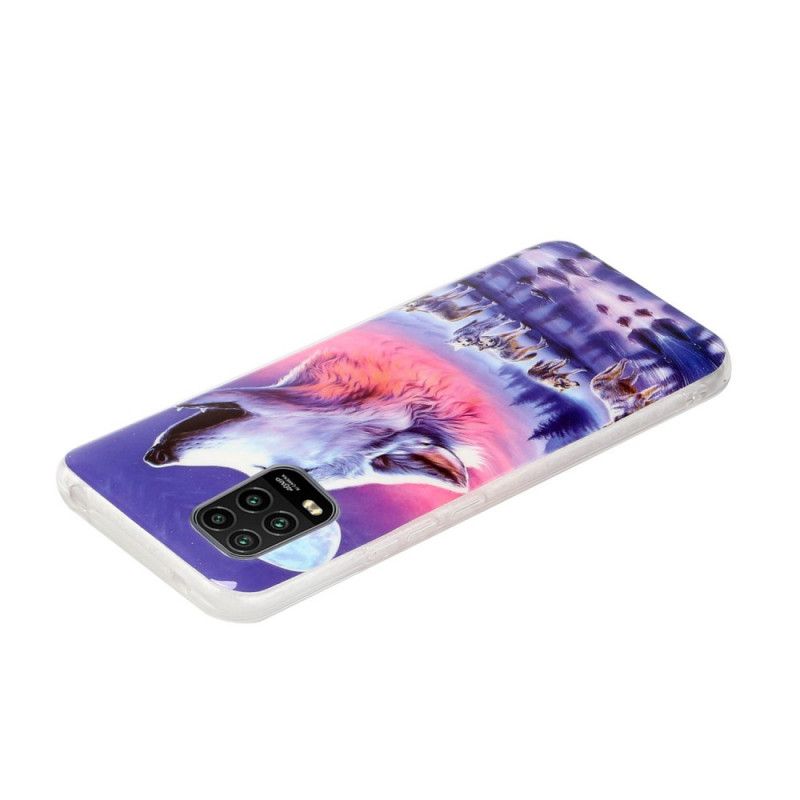 Coque Xiaomi Mi 10 Lite Série Loup Fluorescente