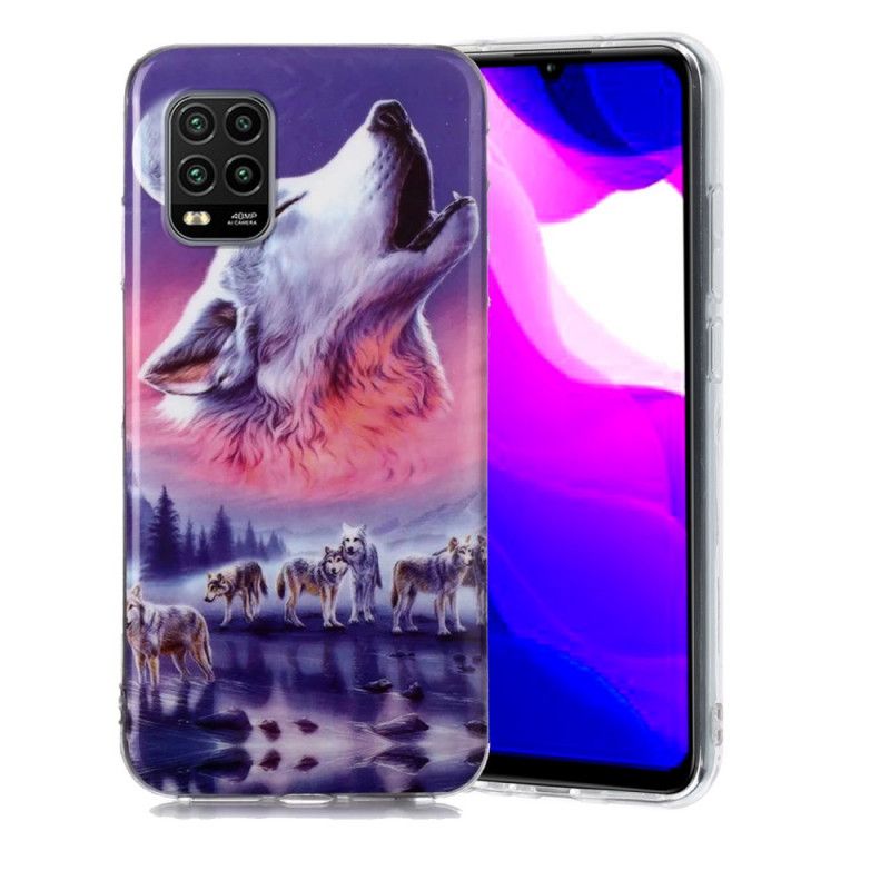 Coque Xiaomi Mi 10 Lite Série Loup Fluorescente