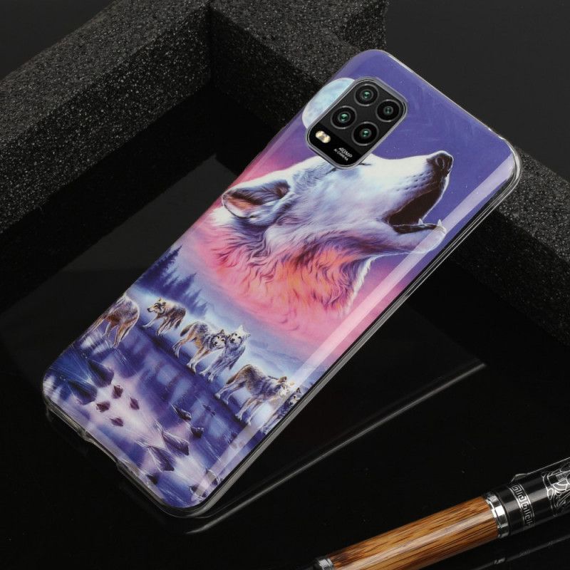 Coque Xiaomi Mi 10 Lite Série Loup Fluorescente