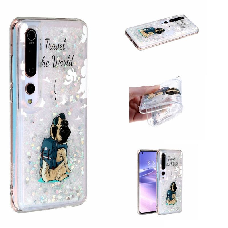 Coque Xiaomi Mi 10 / 10 Pro Chien Paillettes