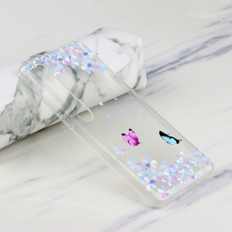 Coque Xiaomi Mi 10 Transparente Papillons Et Fleurs