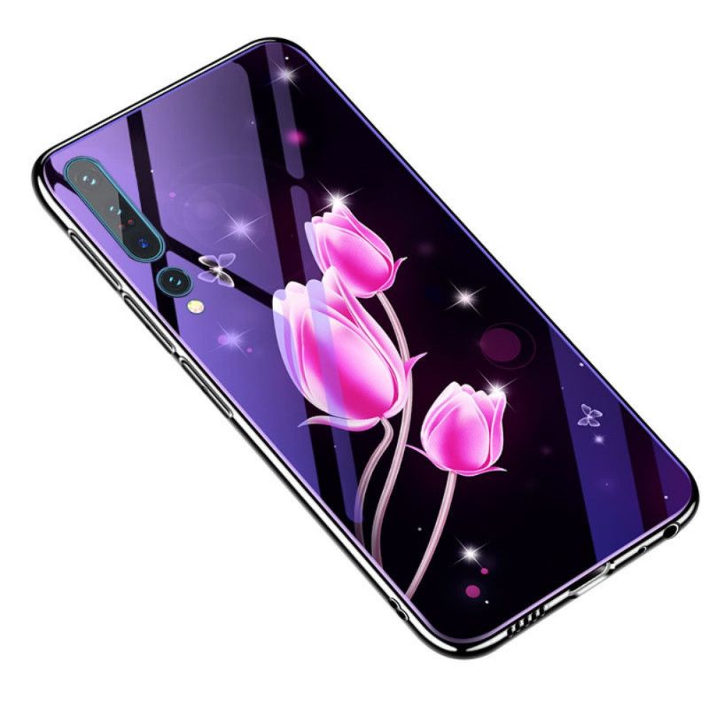 Coque Xiaomi Mi 10 Verre Trempé Et Silicone Florale