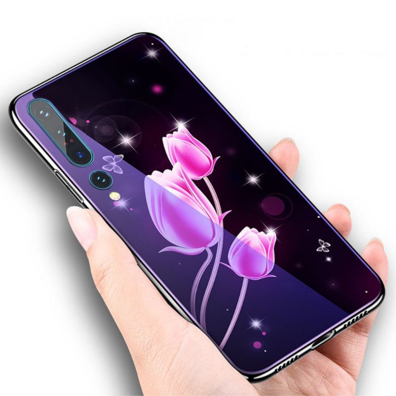 Coque Xiaomi Mi 10 Verre Trempé Et Silicone Florale