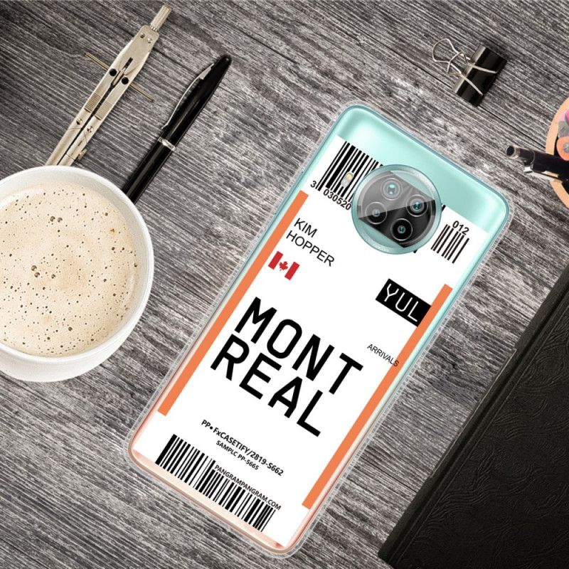 Coque Xiaomi Mi 10t Lite 5g / Redmi Note 9 Pro 5g Boarding Pass To Montreal