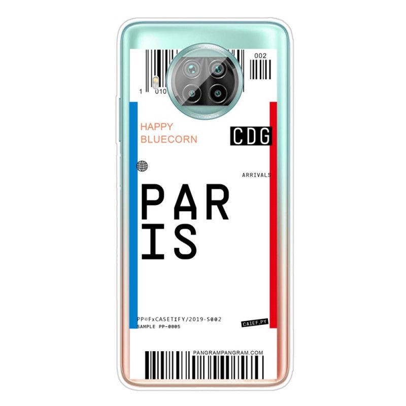 Coque Xiaomi Mi 10t Lite 5g / Redmi Note 9 Pro 5g Boarding Pass To Paris
