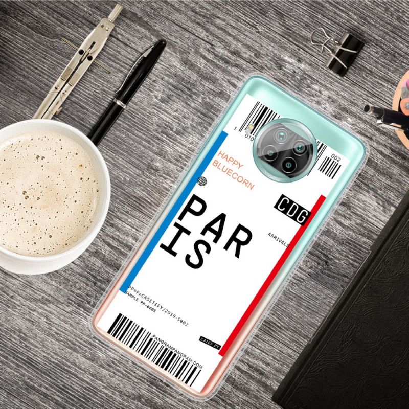 Coque Xiaomi Mi 10t Lite 5g / Redmi Note 9 Pro 5g Boarding Pass To Paris