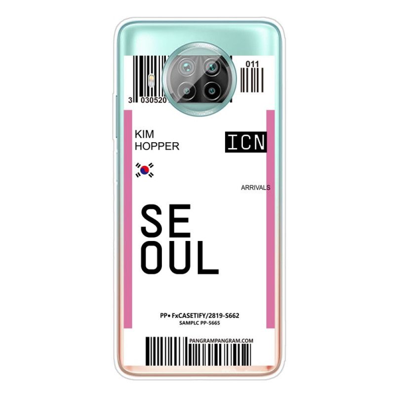 Coque Xiaomi Mi 10t Lite 5g / Redmi Note 9 Pro 5g Boarding Pass To Seoul