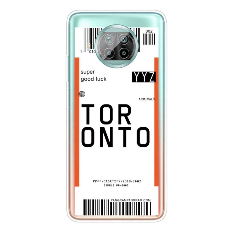 Coque Xiaomi Mi 10t Lite 5g / Redmi Note 9 Pro 5g Boarding Pass To Toronto