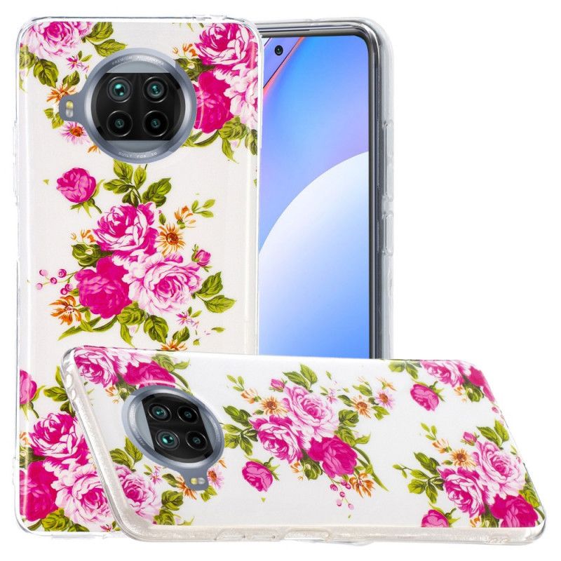 Coque Xiaomi Mi 10t Lite 5g / Redmi Note 9 Pro 5g Fleurs Liberty Fluo