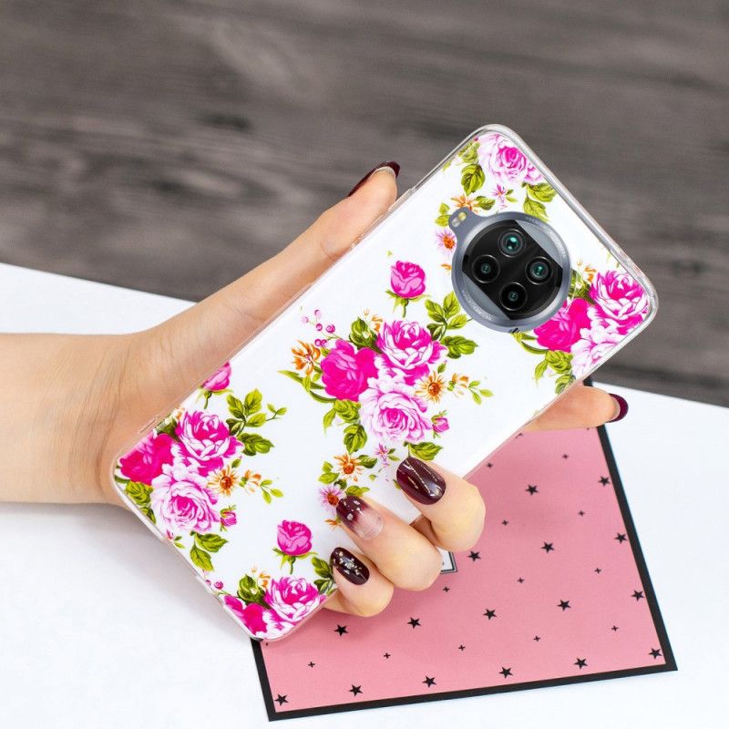 Coque Xiaomi Mi 10t Lite 5g / Redmi Note 9 Pro 5g Fleurs Liberty Fluo