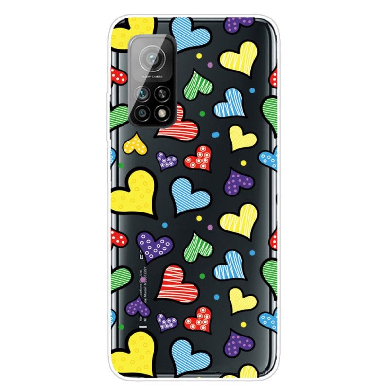 Coque Xiaomi Mi 10t / 10t Pro Coeurs Multicolors