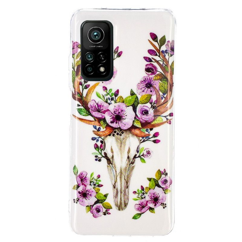 Coque Xiaomi Mi 10t / Mi 10t Pro Wapiti Fleuri Fluorescente