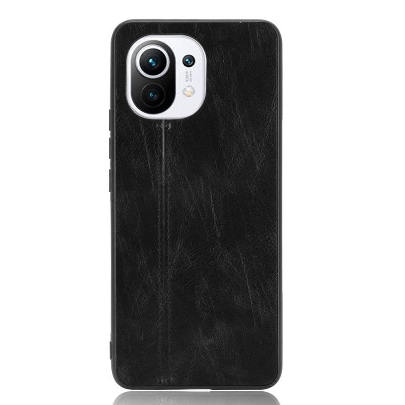 Coque Xiaomi Mi 11 Effet Cuir Couture