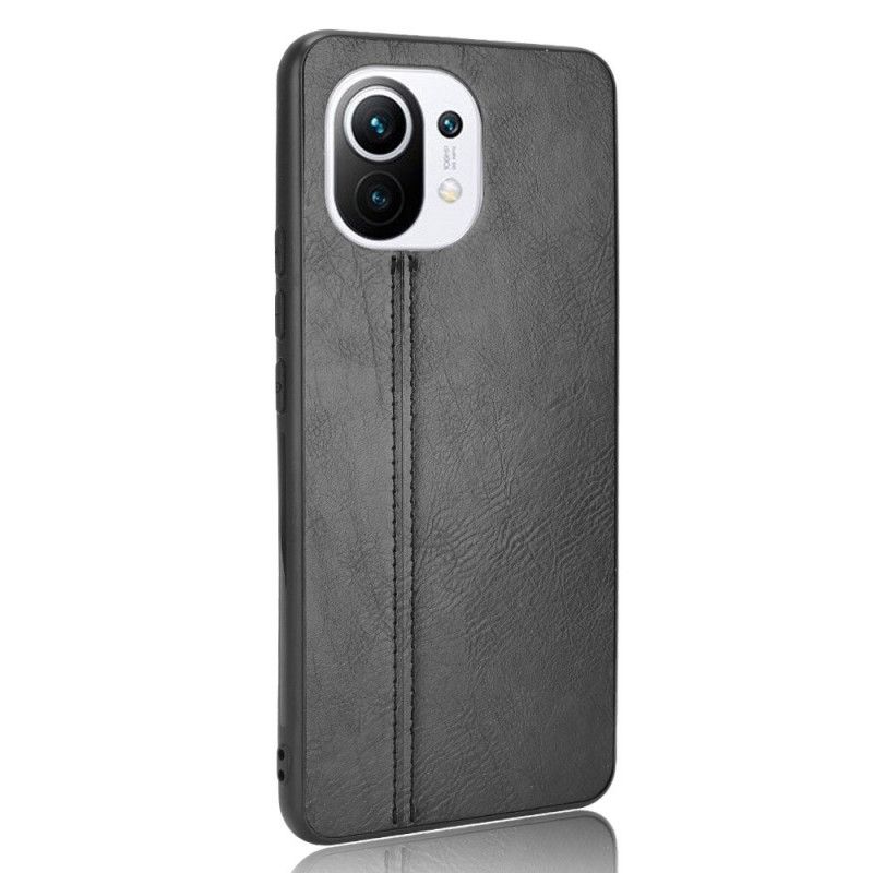 Coque Xiaomi Mi 11 Effet Cuir Couture