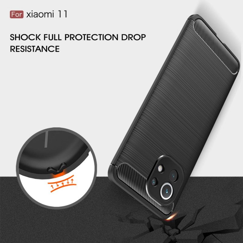 Coque Xiaomi Mi 11 Fibre Carbone Brossée