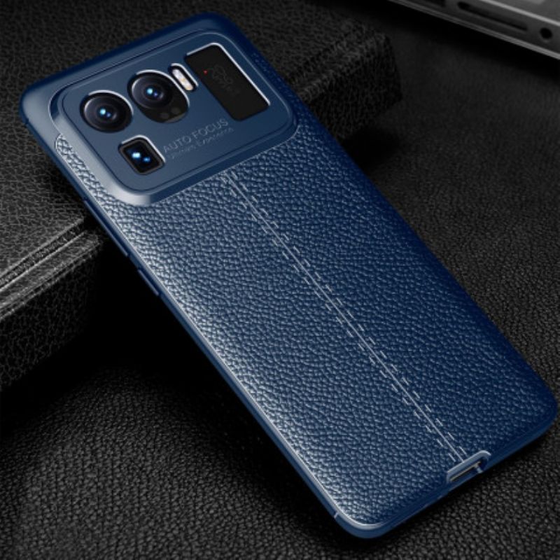 Coque Xiaomi Mi 11 Ultra Effet Cuir Litchi Double Line