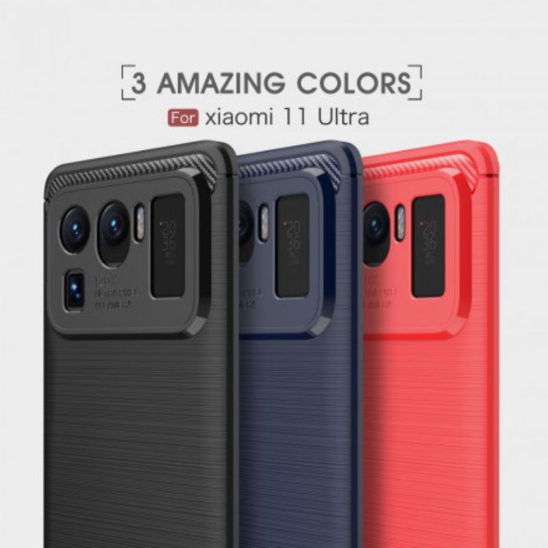 Coque Xiaomi Mi 11 Ultra Fibre Carbone Brossée