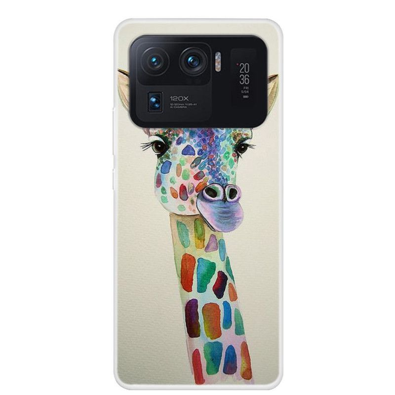 Coque Xiaomi Mi 11 Ultra Girafe Colorée